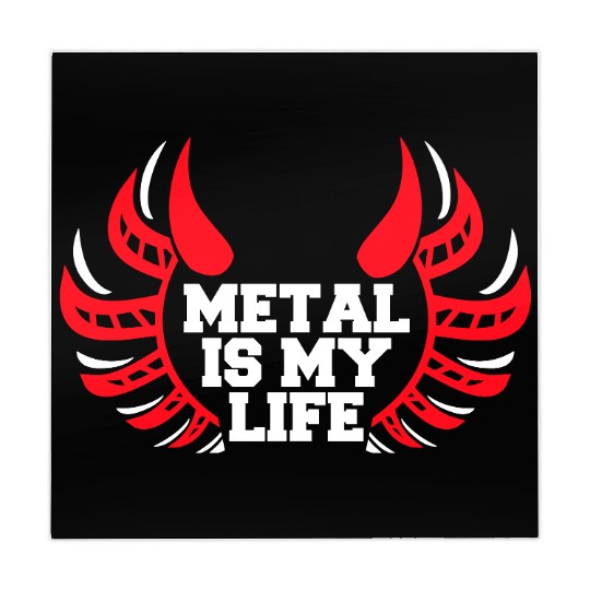 Heavy Metal Is My Life Hard Rock Music Text Quote Mahjong Mats
