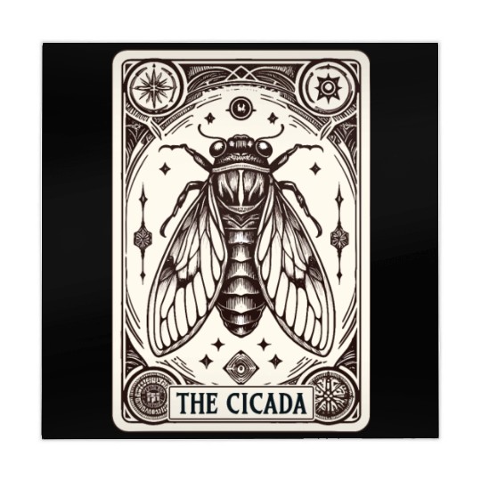 Cicada Tarot Card Brood Emergence Mahjong Mats