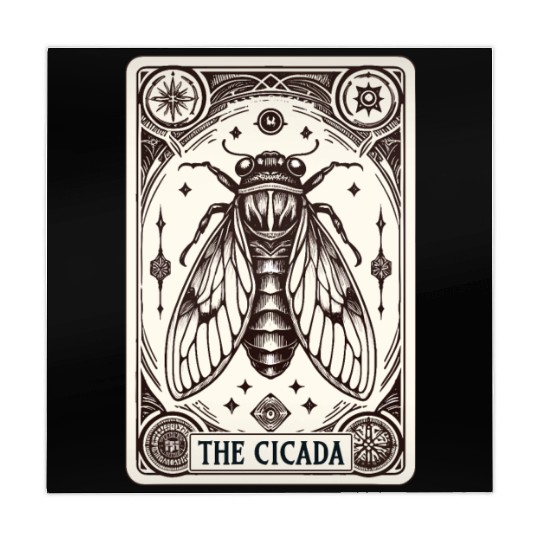Cicada Tarot Card Brood Emergence Mahjong Mats