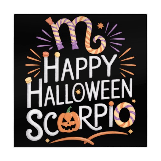 Happy Halloween, Scorpio Halloween Scorpio Quote Mahjong Mats
