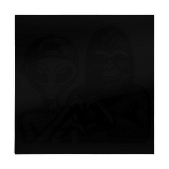 Bigfoot and Alien friends Mahjong Mats