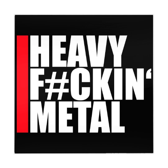Heavy F#ckin' Metal Hard Rock Fun Music Text Quote Mahjong Mats