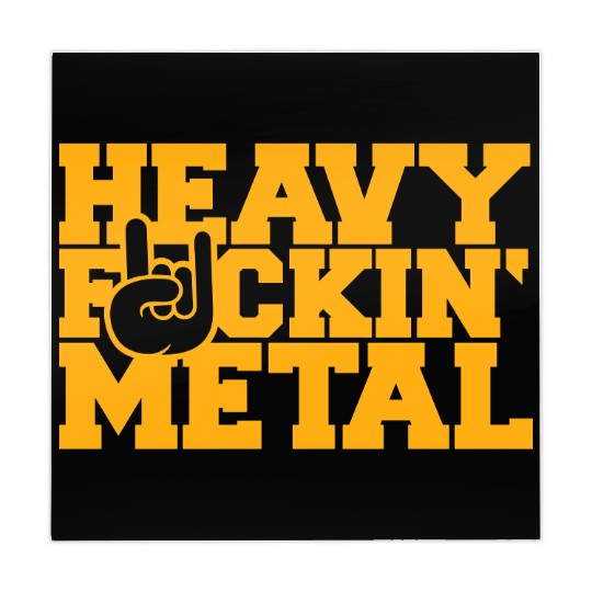 Heavy F#ckin' Metal Hard Rock Fun Music Text Quote Mahjong Mats