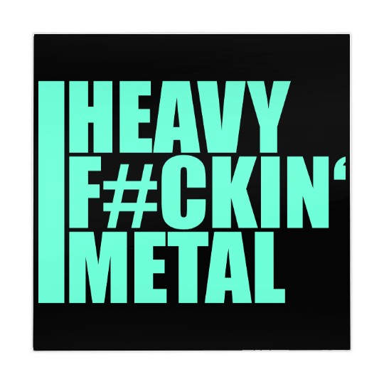 Heavy F#ckin' Metal Hard Rock Fun Music Text Quote Mahjong Mats