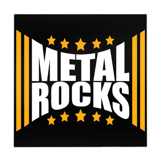 Heavy Metal Rocks Hard Rock Music Text Quote Logo Mahjong Mats