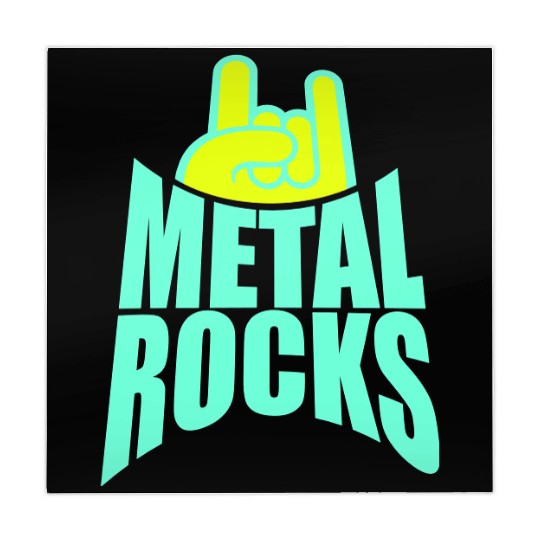 Heavy Metal Rocks Hard Rock Music Text Quote Logo Mahjong Mats