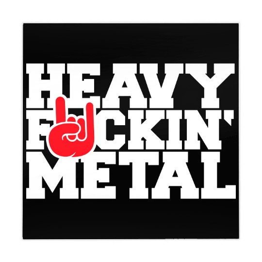 Heavy F#ckin' Metal Hard Rock Fun Music Text Quote Mahjong Mats