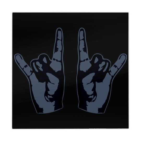 Heavy Metal Fun Hard Rock Music Horns Hand Gesture Mahjong Mats