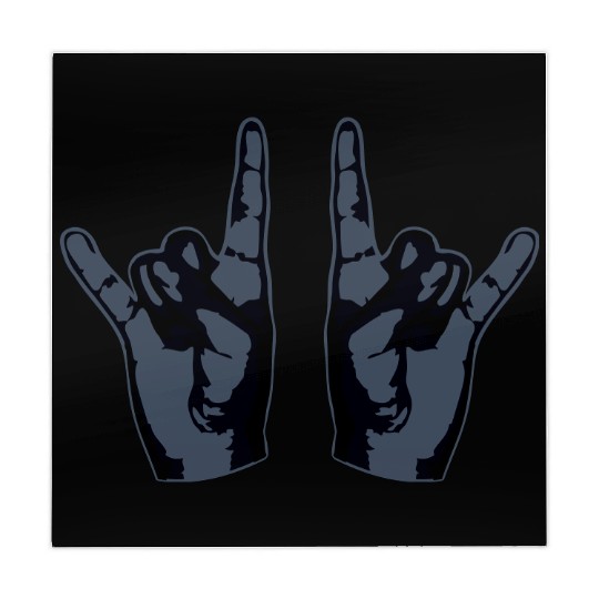 Heavy Metal Fun Hard Rock Music Horns Hand Gesture Mahjong Mats