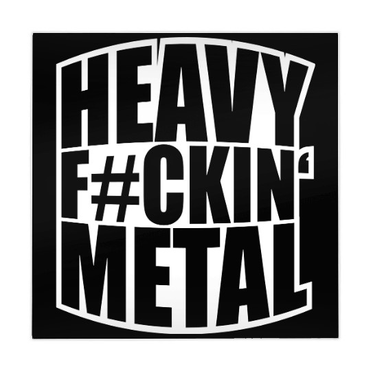 Heavy F#ckin' Metal Hard Rock Fun Music Text Quote Mahjong Mats