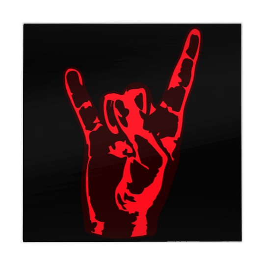 Heavy Metal Fun Hard Rock Music Horns Hand Gesture Mahjong Mats