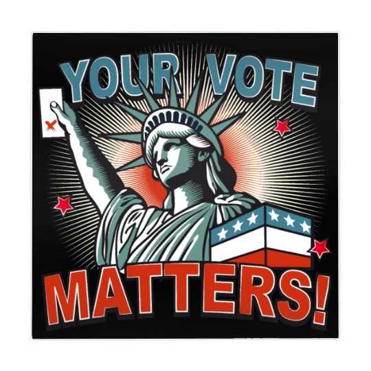 Statue of Liberty & voting card -Your Vote Matters Mahjong Mats
