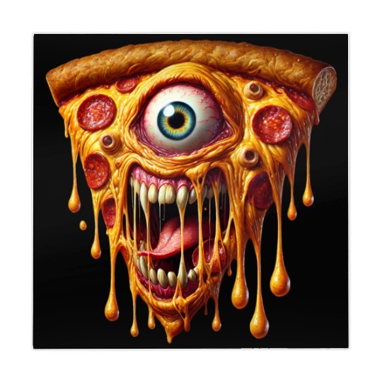 Terrifying Monster Pizza Slice | Hyper-Realistic Mahjong Mats