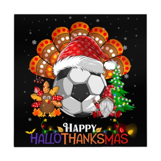 Soccer Turkey Gnome Happy Hallothanksmas Mahjong Mats