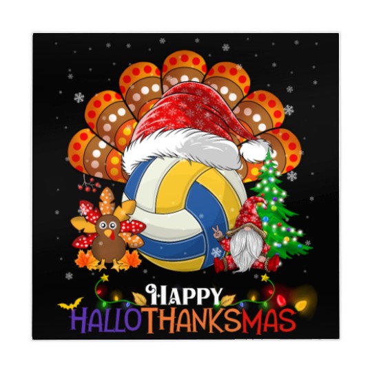 Volleyball Turkey Gnome Happy Hallothanksmas Mahjong Mats