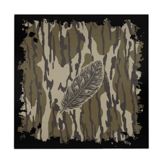 Turkey Feather Bottomland Camo Forest Camouflage Mahjong Mats