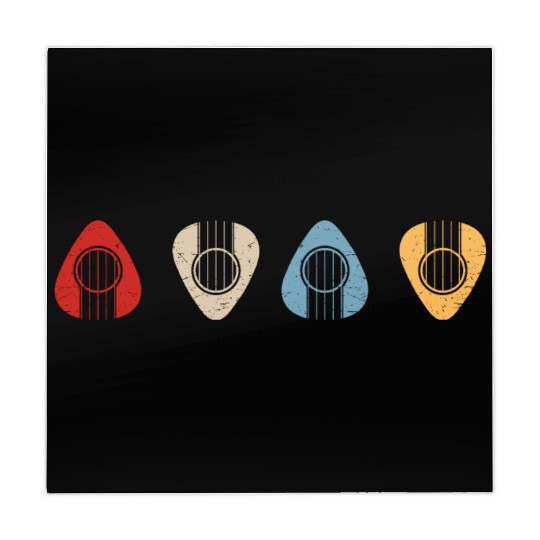 Retro pick guitar Mahjong Mats