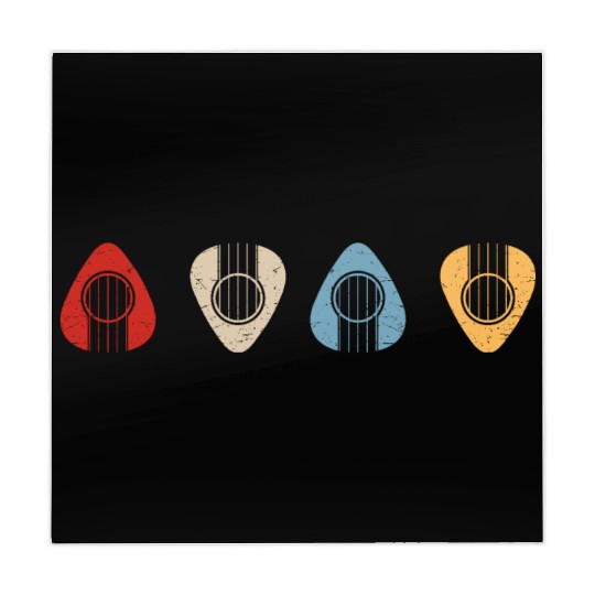 Retro pick guitar Mahjong Mats