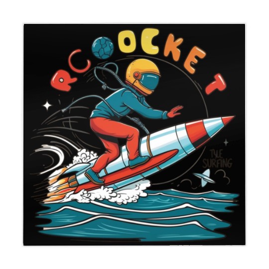 Mahjong Mats/ Mahjong Mats "Rocket Surfing" logo design