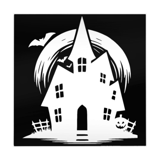 Bat Full Moon Haunted House Halloween Tattoo Mahjong Mats