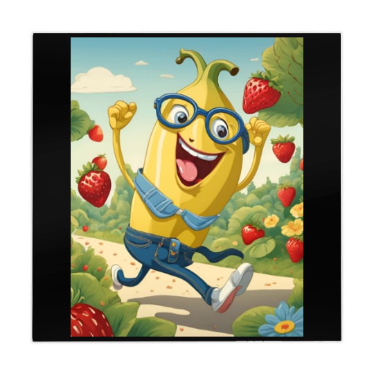 The laughed banana colourful design. Mahjong Mats