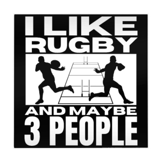 I Like Rugby And Maybe 3 People Funny Rugby Player Mahjong Mats