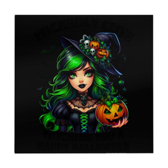 Halloween Wicked Cute Green Witch Mahjong Mats