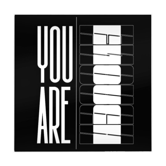 You Are Enough" Inspirational Optical quote Mahjong Mats