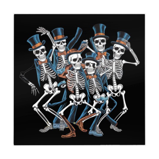 Let's Dance Dancing Skeleton Skull Mahjong Mats
