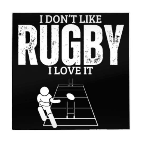 I Love Rugby Funny Rugby Player Mahjong Mats