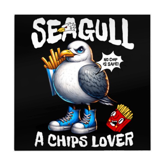 Seagull The Potato Chips Lover Funny Sea Bird Mahjong Mats