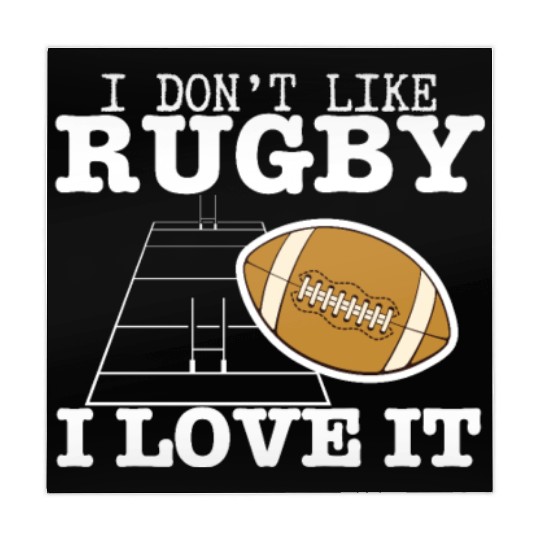 I Love Rugby Funny Rugby Player Mahjong Mats