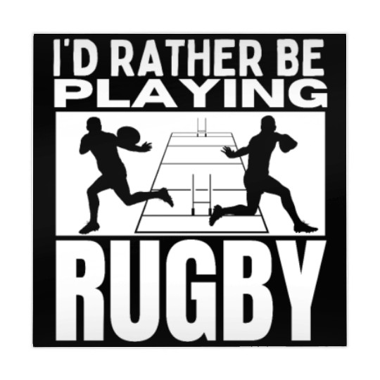 I'd Rather Be Playing Rugby Funny Rugby Player Mahjong Mats
