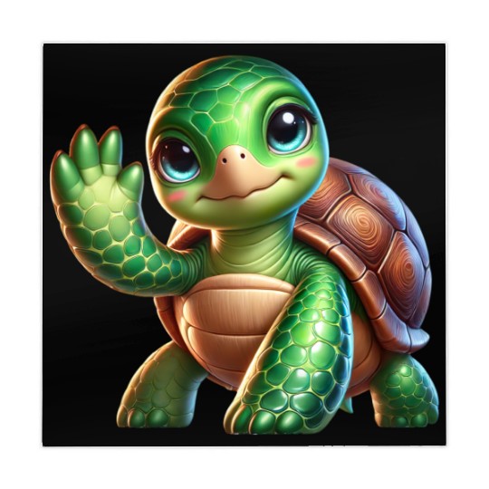 Adorable Waving Turtle Mahjong Mats