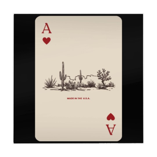 Desert Playing Card Vintage Western Landscape Mahjong Mats