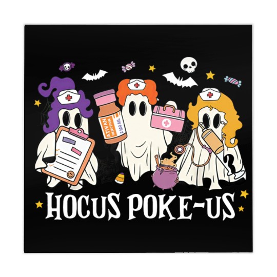 Hocus Poke-Us Funny Ghost Vintage Halloween Movie Mahjong Mats