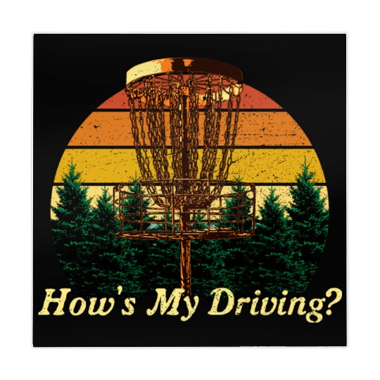 Hows My Driving Disc Golf Pun Golfer Joke Funny Co Mahjong Mats