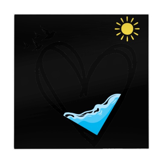 Heart with water and sun Mahjong Mats