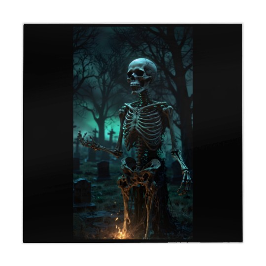 Rising Skeleton in the Graveyard Mahjong Mats