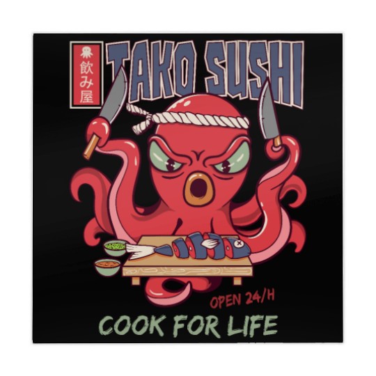 Octopus Sushi Bar Raw fish roll Takoyaki Mahjong Mats