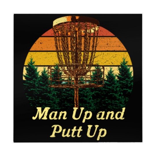 Man Up and Putt Up Funny Disc Golf Humor Golfer Co Mahjong Mats
