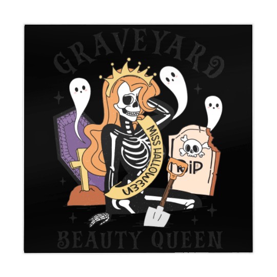 Graveyard Beauty Queen: Spooky & Funny Halloween Mahjong Mats