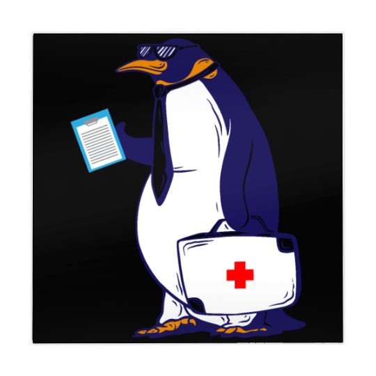 Penguin Doctor, Penguin Famila, funny penguin Mahjong Mats
