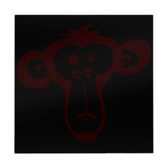 Sad Confused Monkey Head Funny Bored Primate Face Mahjong Mats