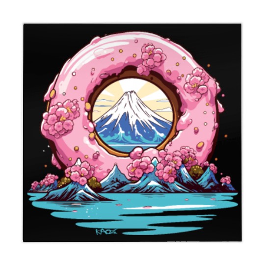 Japan Sakura Blossom Mount Fuji Donut Mahjong Mats
