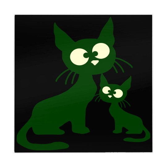 Crazy cat mom dad kitten child kitten family team Mahjong Mats