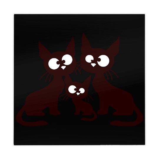 Crazy cat mom dad kitten child kitten family team Mahjong Mats