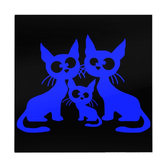 Crazy cat mom dad kitten child kitten family team Mahjong Mats