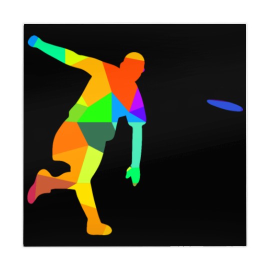 Ultimate Frisbee Rainbow Colors Polygon Sport Mahjong Mats