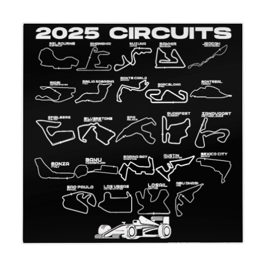 Formula Racing 2025 Circuits Race Car Mens Formula Mahjong Mats